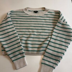 Striped Green and Beige Sweater